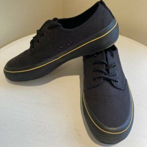 Womens Dr Martens Jacy Black Canvas Sneakers Lace Up Rubber Soles Size 6 EU 37
